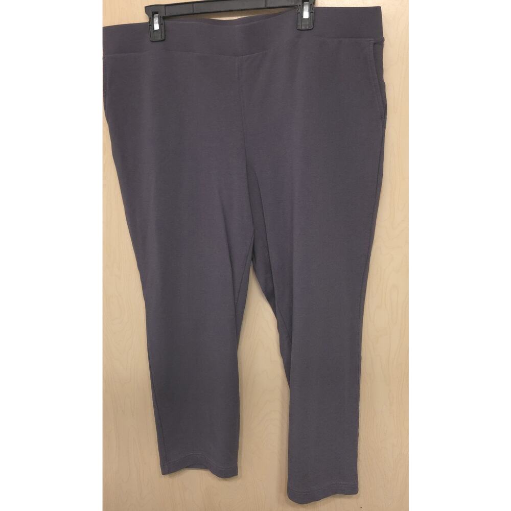 J.Jill Pure Jill Cropped Legging Pants Womens Pull On Gray Sz XL Comfort Pockets